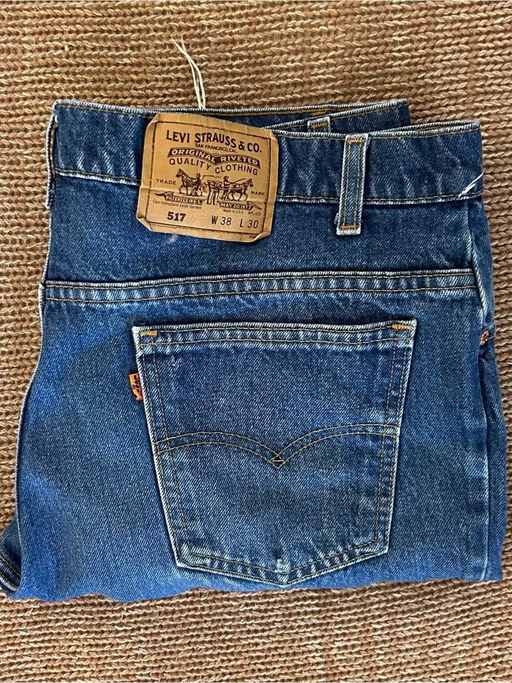 Vintage men's orange tab Levi's 517's 38 x 30